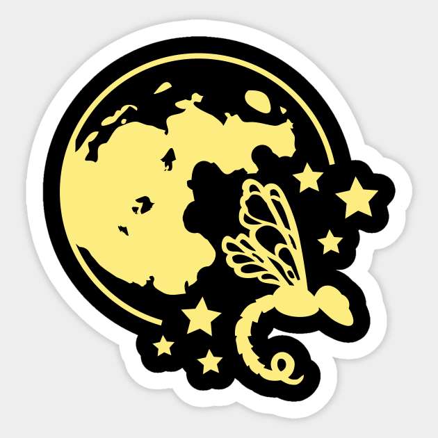 Celestial Dragonfly Sticker by TAS Illustrations and More